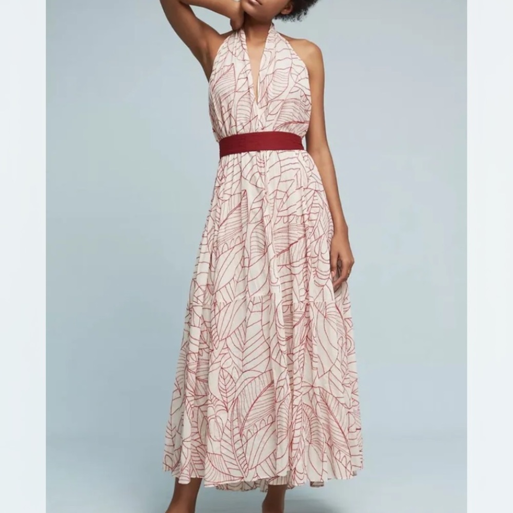 Anthropologie Samarkand Lilka Halter Wrap Dress